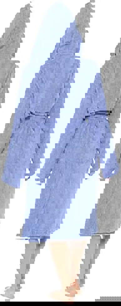 KAV Super Soft 100% Cotton Womens Hooded Towelling Bath Robe - Ladies Hooded Towel Robes for Housecoat, Nightwear, Lounge Wears with Pockets and Belt