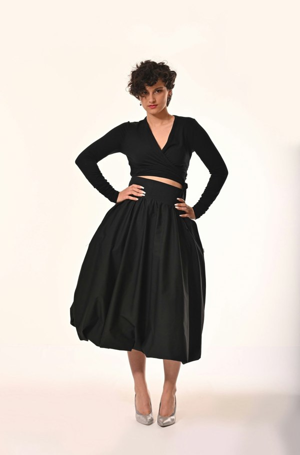 Frock Tales Enoki Puffball Skirt - Black