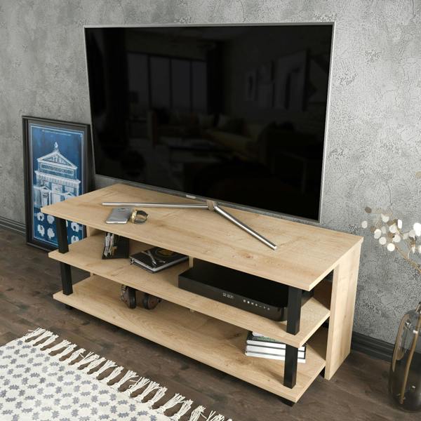 Decorotika Pueblo Modern Tv Stand TV Cabinet for TV's up to 55"
