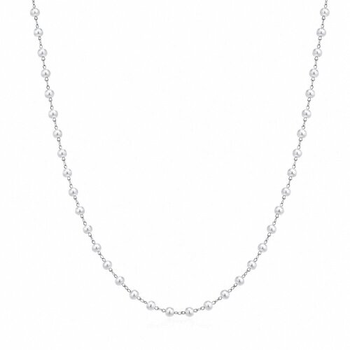 Spero London Fine Linked Pearl Sterling Silver Chain Necklace - Silver