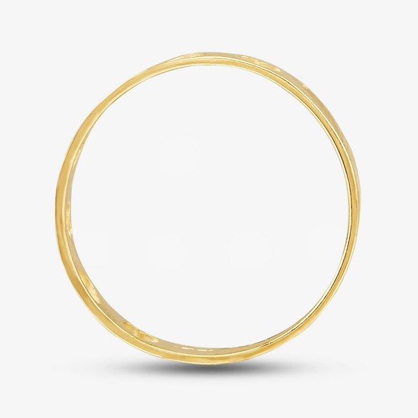 T. H. Baker 9ct Yellow Gold Cut Out Hearts Band Ring S1791Y