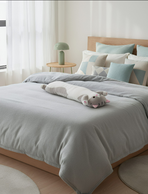 Anypillow Side Sleeping Body Pillow Gray Lovely Husky Bed Sofa Long Pillow for Children and Adult 50CM