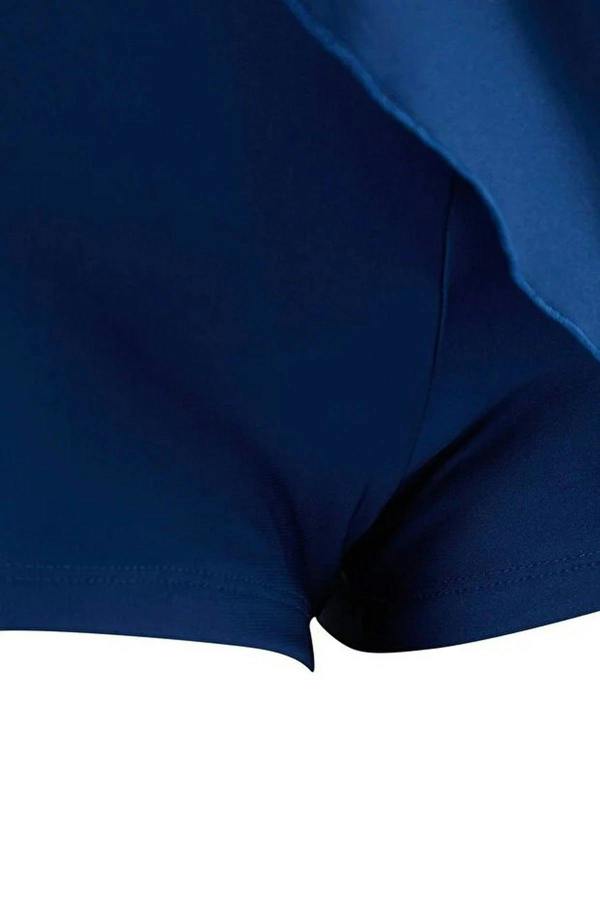 WOVCOR One-Shoulder Covered Short Skirt Basic Swimsuit