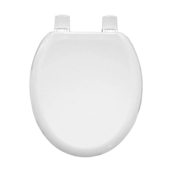 Bemis Chicago White Wood Toilet Seat