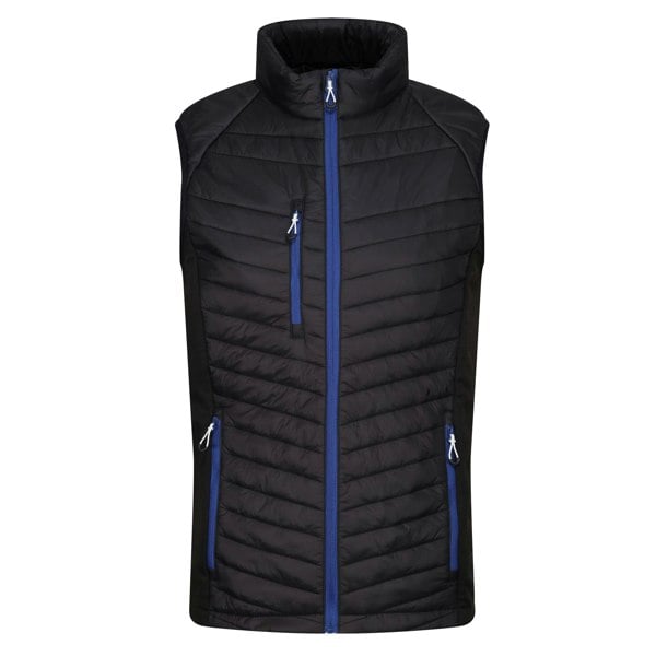 Regatta Mens Navigate Quilted Hybrid Gilet - Black/New Royal