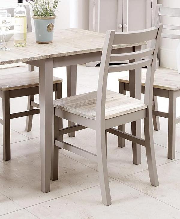 Statement Furniture Florence Wooden Chair Country Style with Acacia Wood Seat