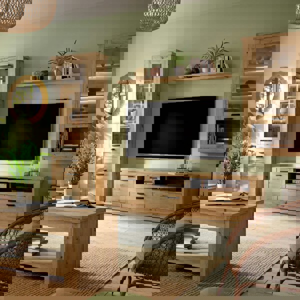 Furniture To Go Corona 2 Drawer 1 Door TV Unit in Artisan Oak