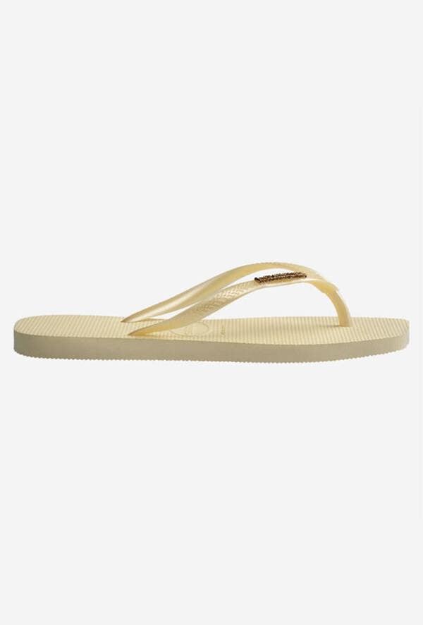 Havaianas Women's Square Logo Metallic Flip Flops