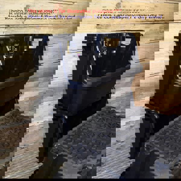 Samuel Alexander Pack of 2 / 59 x 41 x 36cm Heavy Duty Plastic Stackable Crates / Pick Bins with Handles