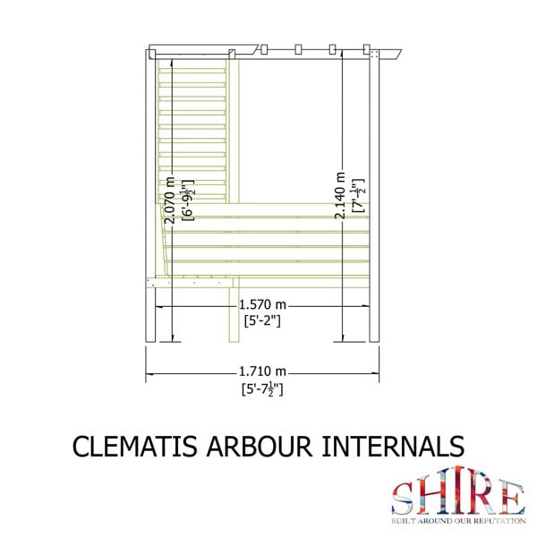 Shire Clematis Arbour Seat - Best Shed