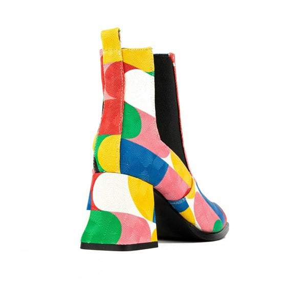 Embassy London Claudia Mini - Groovy - Women's Italian leather square toe block heel chelsea boot