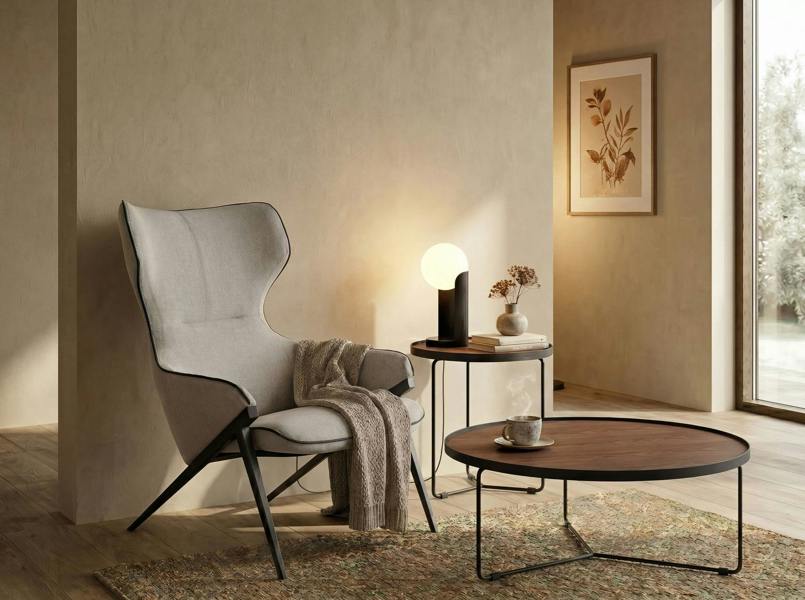 Angel Cerdá Table lamp in white glass and black steel 8091