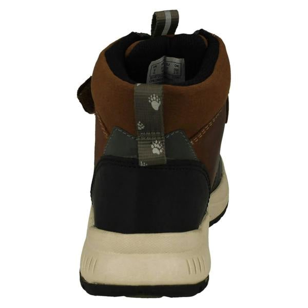 Clarks Boys Clarks Leather Ankle Boots With Bootstrap Cub Seek K