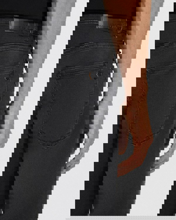 BOSS Orange Re.Maine Mens Regular-Fit Jeans in Super-Stretch Denim - Black 005 - CHO - Designer Mens Jeans