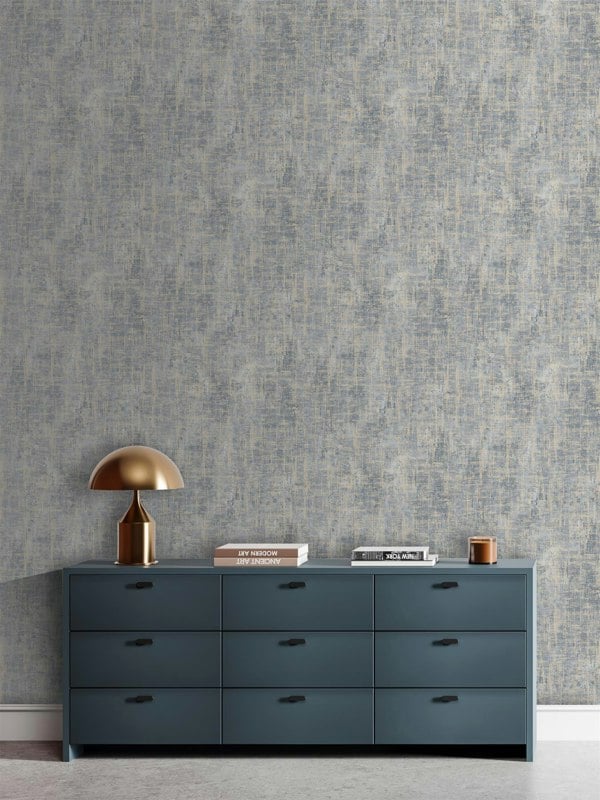 Muriva Etta Texture Blue Wallpaper