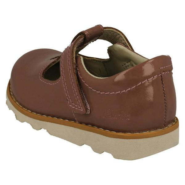 Clarks Girls Clarks T-Bar Heart Detailed Shoes Crown Teen T