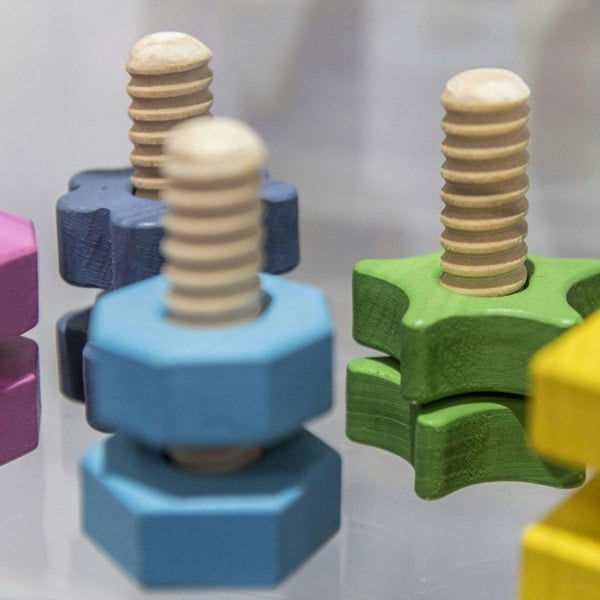 tickit Rainbow Wooden Nuts & Bolts