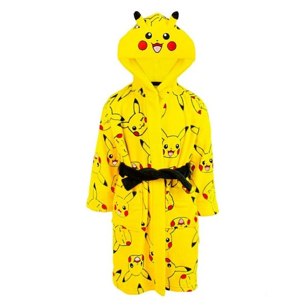 Pokemon Childrens/Kids Pikachu Front Pocket Robe - Yellow