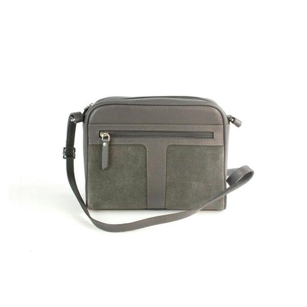 Eastern Counties Leather Womens Margot Suede Handbag - Dark Grey
