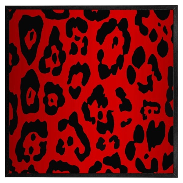 Benjamin Tate Design Red leopard print (picture Frame)