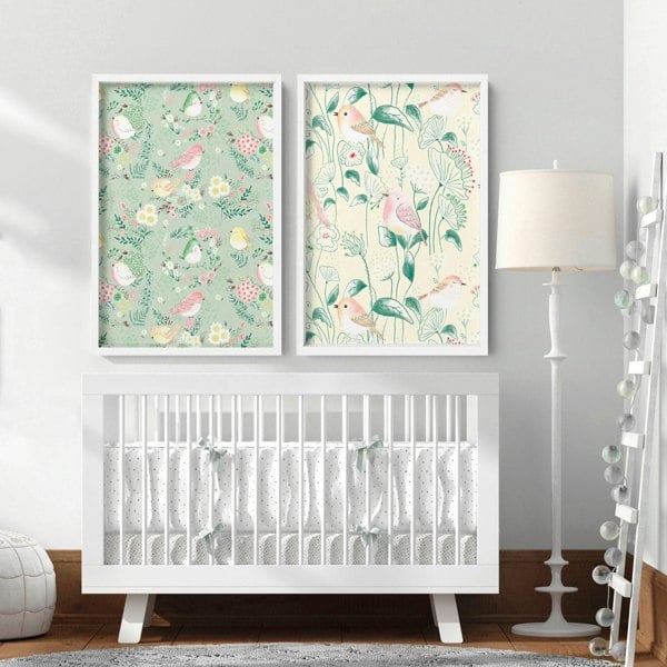 Woodland nursery decor | set of 2 wall art prints