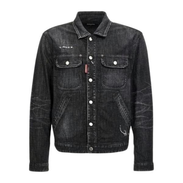 Dsquared2 Easy Wash Jean Jacket Black W32