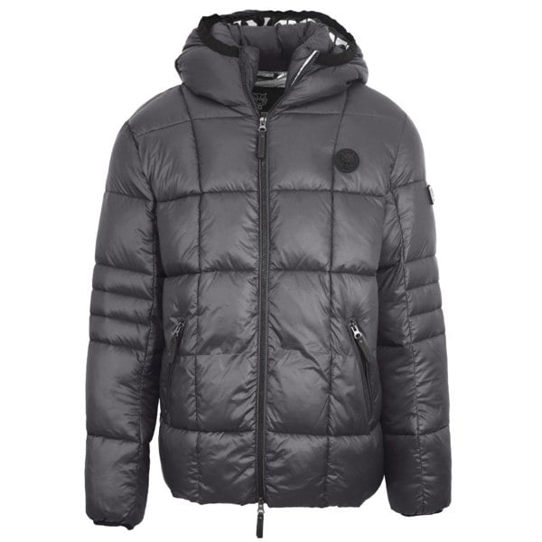 Plein Sport Small Circle Logo Quilted Jacket - Grey