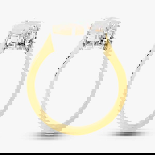 T. H. Baker 18ct Yellow Gold Oval Opal & Brilliant Cut Diamond Twist Ring 59210OPG6 M