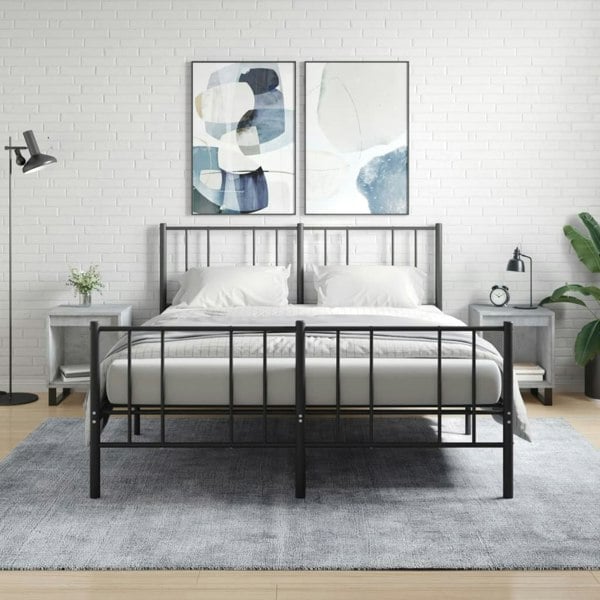 Berkfield Bedside Cabinets 2 pcs Concrete Grey 40x35x50 cm Engineered Wood