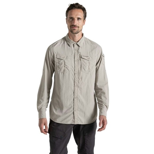 Craghoppers Mens Adventure III Nosilife Long-Sleeved Shirt - Parchment