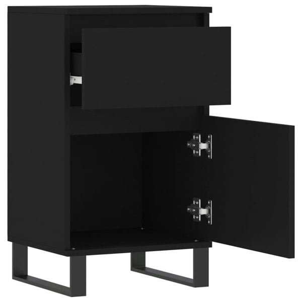 Berkfield Sideboards 2 pcs Black 40x35x70 cm Engineered Wood