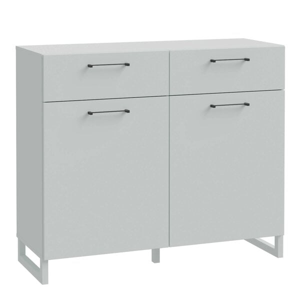 Wyld Haus Innsbruck Light Grey Wooden 2 Door 2 Drawer Storage Chest