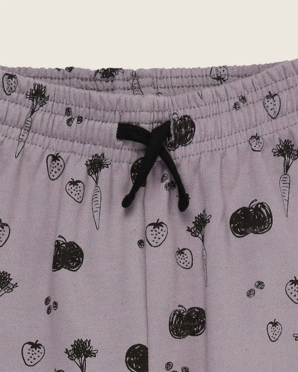 organic cotton Charcoal Grey Fruit Print Joggers - image 3