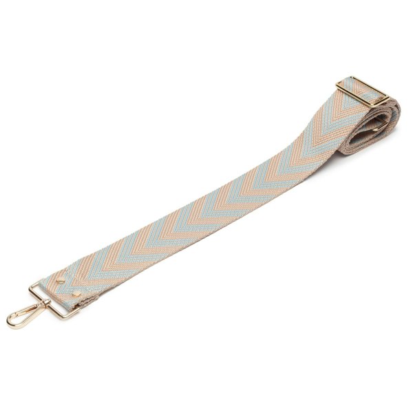 Elie Beaumont Chevron Crossbody strap - Sky Blue Chevron