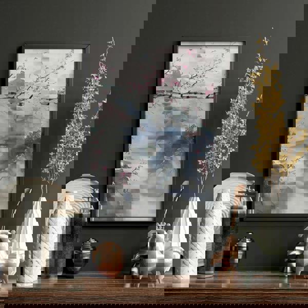 Wall Art Living Room Large | Set of 3 Chinoiserie Wall art Prints