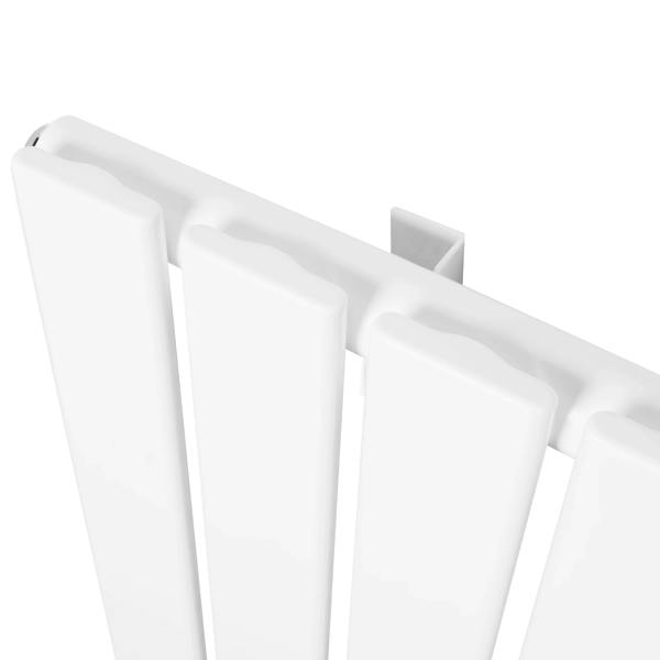Flat single column radiator in sleek white finish, measuring 1800 x 420mm, featuring smooth, modern lines and a minimalist design