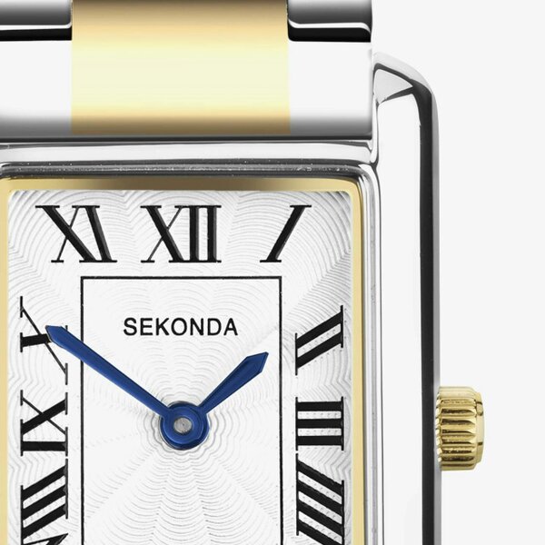 Sekonda Ladies Colette Two Tone Rectangular Watch 40693