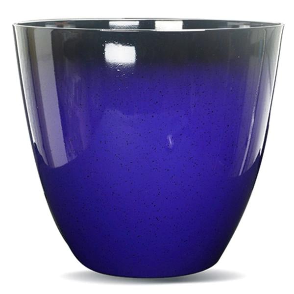 Gr8 Garden Blue Round Glazed Effect Egg Cup Planter Patio Flower Plant Pot Tub