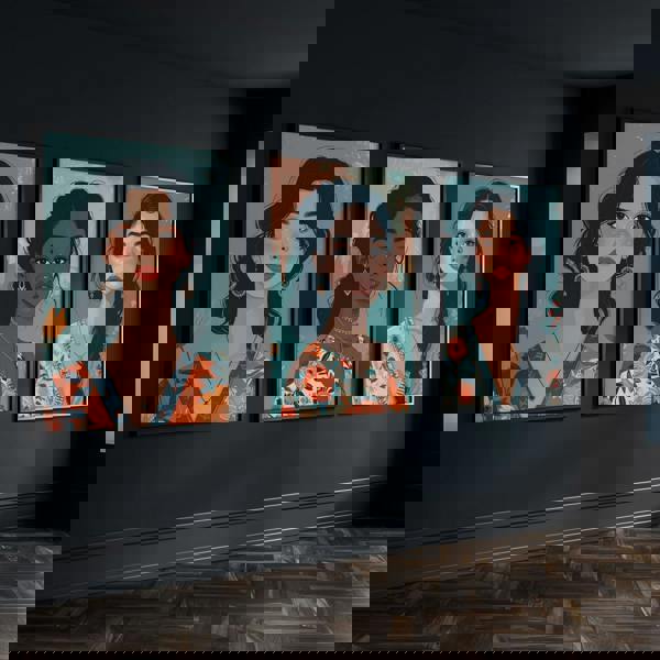 Artwork For Living Room Walls | Set of 3 Boho Women Wall art Prints