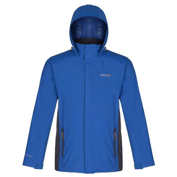 Regatta Great Outdoors Mens Outdoor Classic Matt Hooded Waterproof Jacket - Oxford Blue/Iron