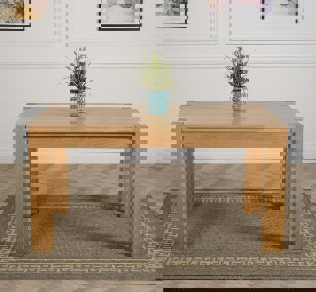 That's Furniture Kuba Chunky Solid Oak Dining Table - 150cm