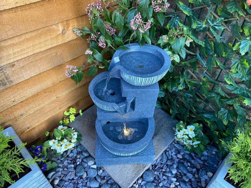 Tranquillity Water Features 3 Bowl Pour Contemporary Water Feature