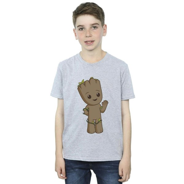 Marvel Boys I Am Groot Cute Groot T-Shirt - Sports Grey