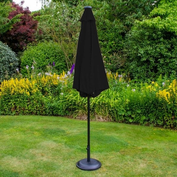 Monstershop Black 2.7m LED Tilt Parasol