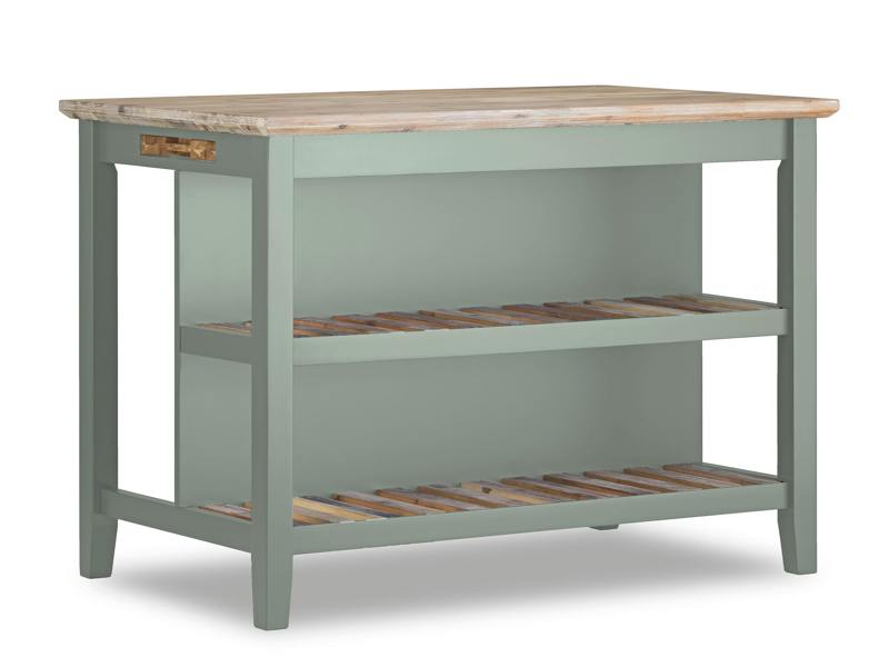 Statement Furniture Florence Breakfast Bar Kitchen Island with Shelves