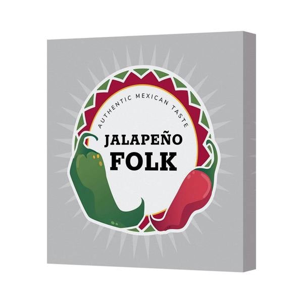 Benjamin Tate Design Jalapeño Folk Canvas Art Print Contemporary Home Wall Decor