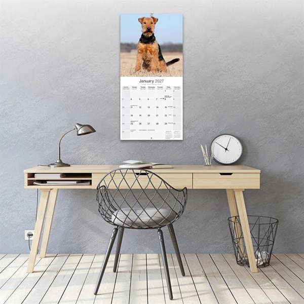 Welsh Terrier Calendar 2027, Wall Calendars, Month To View, Dogs, Gift