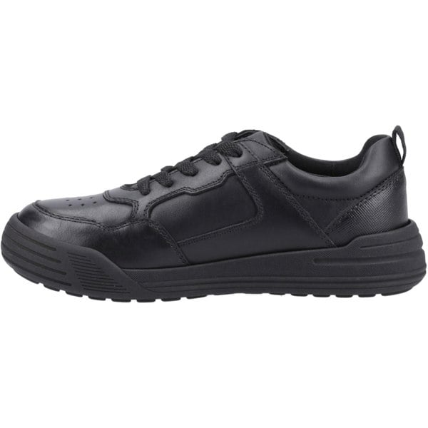Hush Puppies Shane Senior Leather Boys's Black Lace-Up Shoes