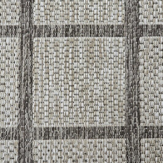 Viva Rugs Taupe Brown Beige Geometric Runner Rug Non-Slip Flat Weave Kitchen Hallway Carpet