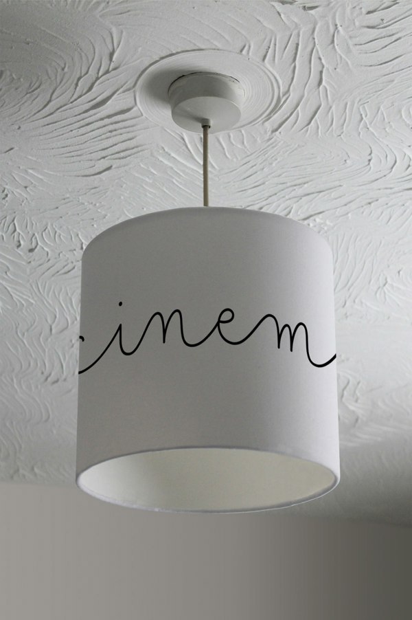 Benjamin Tate Design Text Cinema (Ceiling & Lamp Shade)